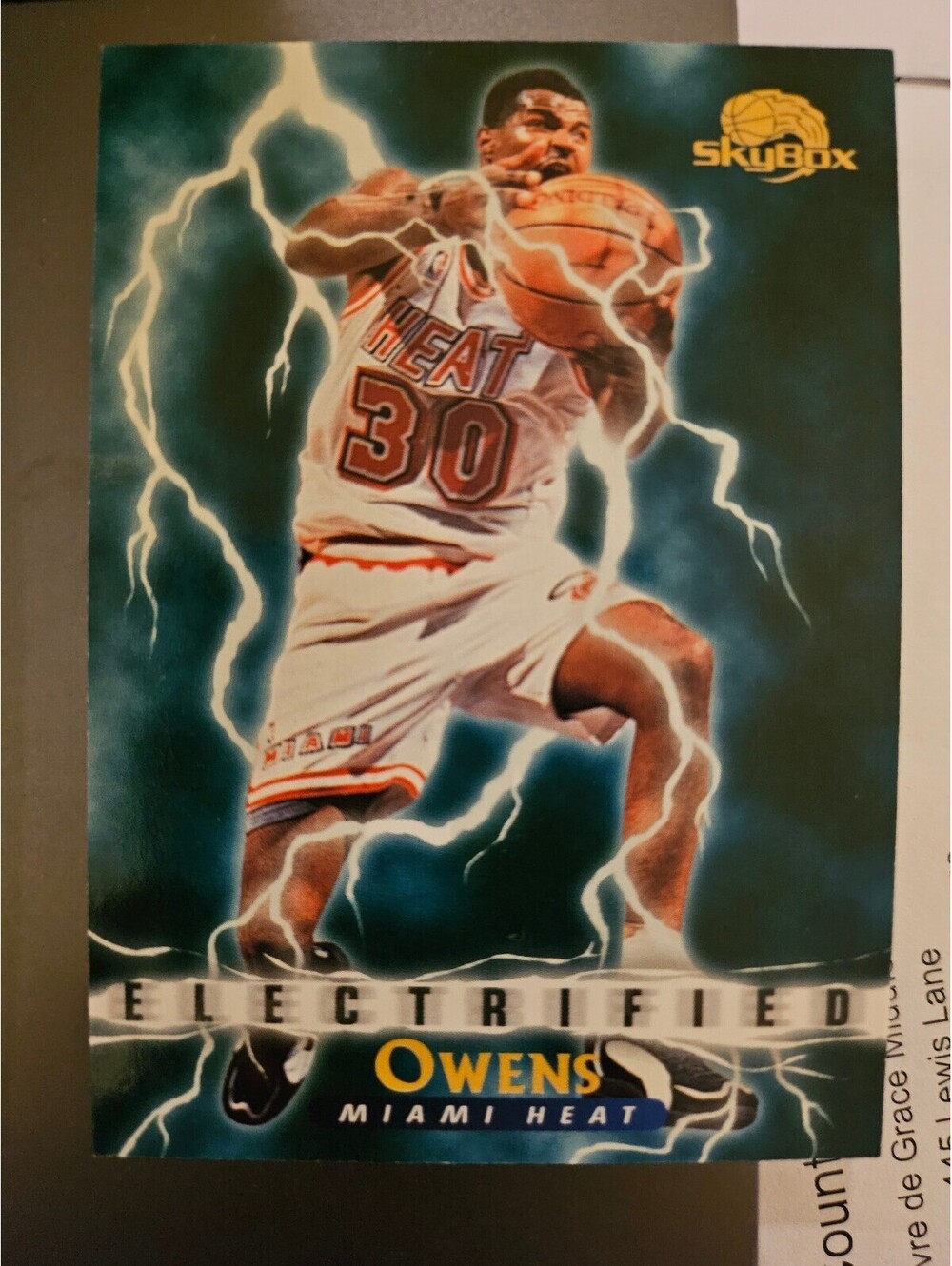 1995  SkyBox ELECTRIFIED Billy Owens #288 Miami Heat Basketball